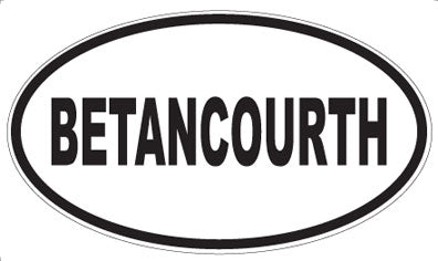 BETANCOURTH - Oval Magnet