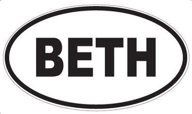 BETH - Oval Magnet