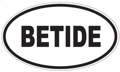 BETIDE - Oval Sticker