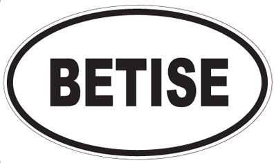 BETISE - Oval Sticker