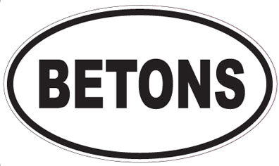 BETONS - Oval Sticker