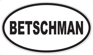 BETSCHMAN - Oval Magnet