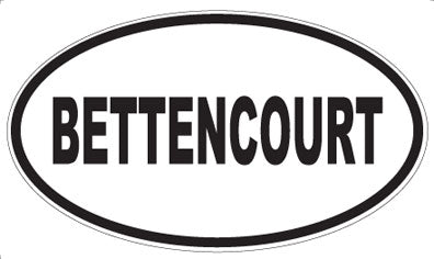 BETTENCOURT - Oval Magnet