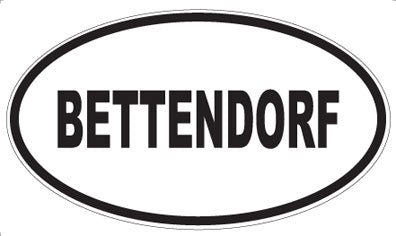 BETTENDORF - Oval Magnet