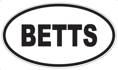 BETTS - Oval Magnet