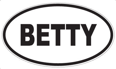 BETTY - Oval Magnet