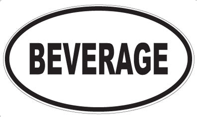 BEVERAGE - Oval Magnet