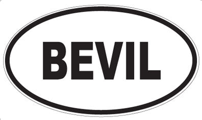 BEVIL - Oval Magnet