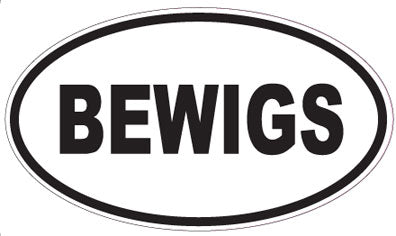 BEWIGS - Oval Sticker