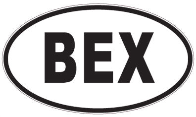 BEX - 3 Letter Initials Oval Sticker