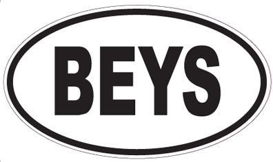 BEYS - Oval Sticker