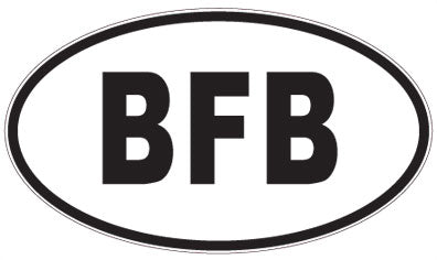 BFB - 3 Letter Initials Oval Sticker