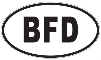BFD - 3 Letter Initials Oval Sticker