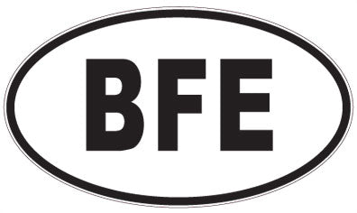 BFE - 3 Letter Initials Oval Sticker