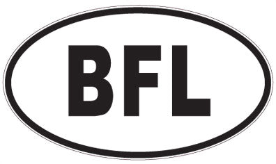 BFL - 3 Letter Initials Oval Sticker