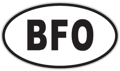 BFO - 3 Letter Initials Oval Sticker