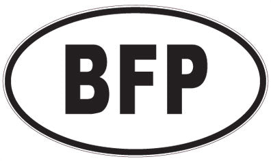 BFP - 3 Letter Initials Oval Sticker