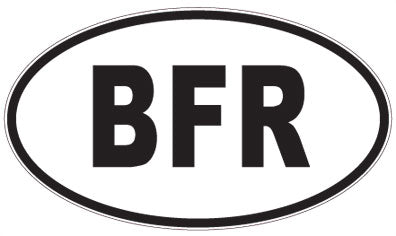 BFR - 3 Letter Initials Oval Sticker