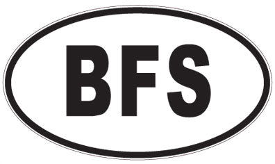 BFS - 3 Letter Initials Oval Sticker