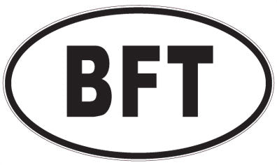 BFT - 3 Letter Initials Oval Sticker