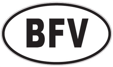 BFV - 3 Letter Initials Oval Sticker