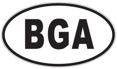 BGA - 3 Letter Initials Oval Sticker