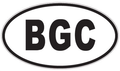 BGC - 3 Letter Initials Oval Sticker