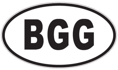 BGG - 3 Letter Initials Oval Sticker