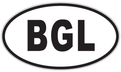 BGL - 3 Letter Initials Oval Sticker
