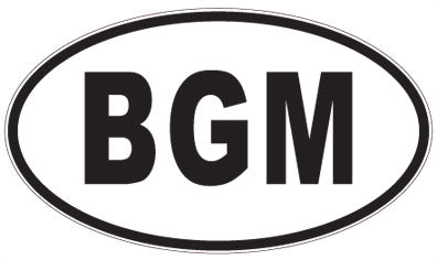 BGM - 3 Letter Initials Oval Sticker