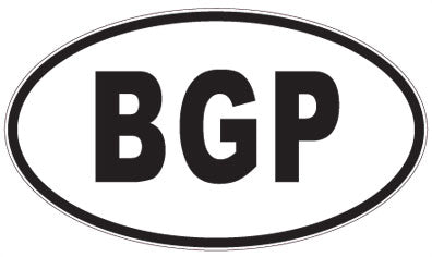 BGP - 3 Letter Initials Oval Sticker