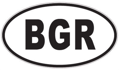 BGR - 3 Letter Initials Oval Sticker