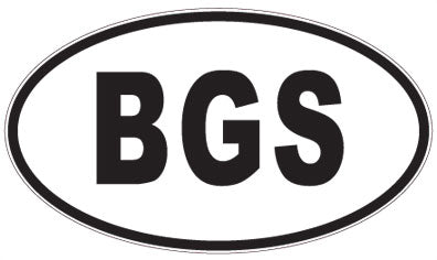 BGS - 3 Letter Initials Oval Sticker