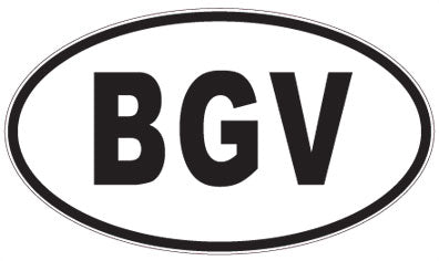 BGV - 3 Letter Initials Oval Sticker