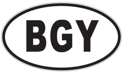 BGY - 3 Letter Initials Oval Sticker