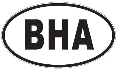 BHA - 3 Letter Initials Oval Sticker