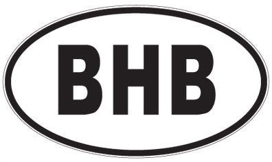 BHB - 3 Letter Initials Oval Sticker