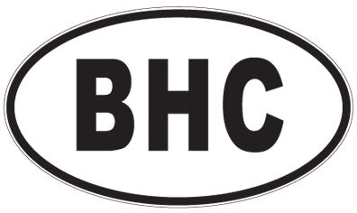 BHC - 3 Letter Initials Oval Sticker