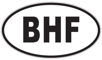 BHF - 3 Letter Initials Oval Sticker