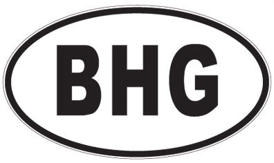 BHG - 3 Letter Initials Oval Sticker
