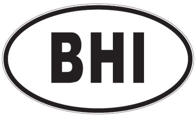BHI - 3 Letter Initials Oval Sticker