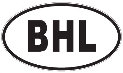 BHL - 3 Letter Initials Oval Sticker