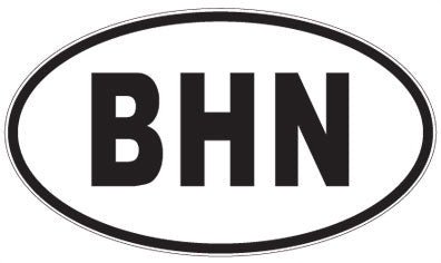 BHN - 3 Letter Initials Oval Sticker