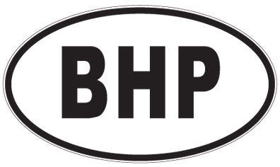 BHP - 3 Letter Initials Oval Sticker