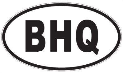 BHQ - 3 Letter Initials Oval Sticker