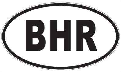 BHR - 3 Letter Initials Oval Sticker