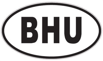 BHU - 3 Letter Initials Oval Sticker