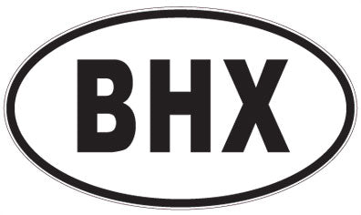 BHX - 3 Letter Initials Oval Sticker