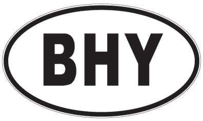 BHY - 3 Letter Initials Oval Magnet
