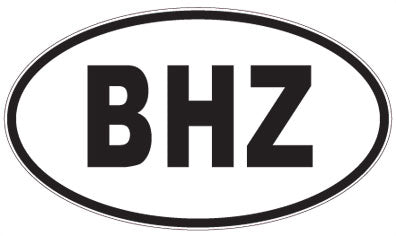 BHZ - 3 Letter Initials Oval Sticker